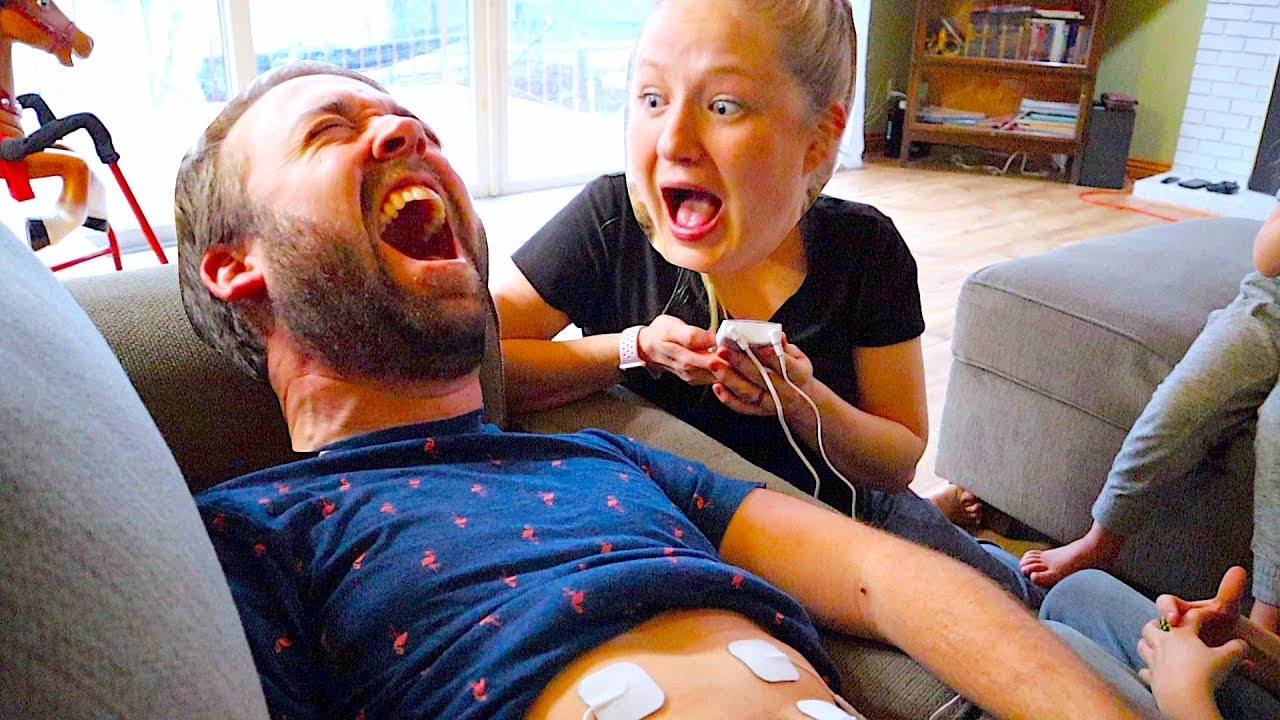 Dad tries out labour pain simulator to experience what his pregnant wife  will go through - and the results are hilarious