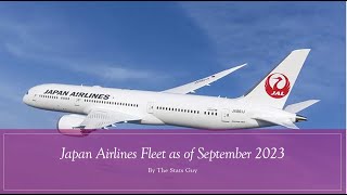 Japan Airlines Fleet as of September 2023