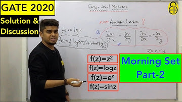 GATE 2020 ME Solution | Part-2 | One Marks | Analytic function | by Harshvardhan Singh
