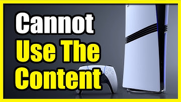 How to Fix if you Cannot use the Content Error on PS5 PRO Games (Easy Tutorial)