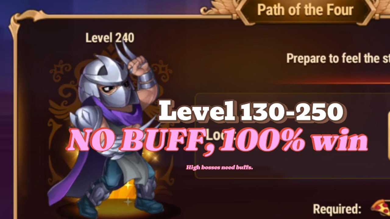 Level 130-250 Path of Four 100% WIN! Hero Wars Dominion Era