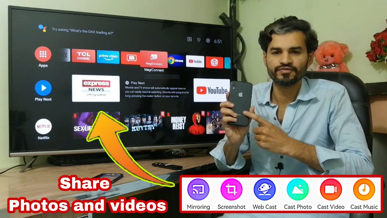 How to connect iphone to tcl smart tv / Mohiu prince - YouTube