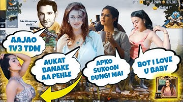 🤬 Random Conqueror TOXIC GIRLS Call me Noob and I challenge for Tdm Room 1vs3 | PUBGMOBILE | AimXGod