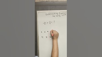 Subtracting Fractions By using Lcm (Least,Common,Multiple) 4th grade #math #school #Fractions