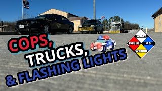 A day in the life of a heavy haul truck driver | COPS, TRUCKS, &amp; FLASHING LIGHTS