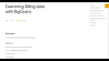 Examining Billing data with BigQuery Qwiklab