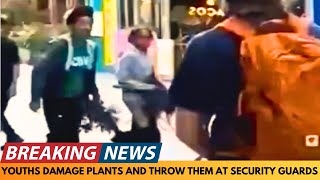 BREAKING NEWS: YOUTH PULL OUT PLANTS AND THROW THEM AT SECURITY GUARDS IN WESTFIELD SHOPPING CENTRE
