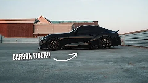 INSTALLING CARBON SIDE SKIRTS on my A90 SUPRA!