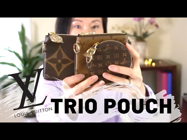 Louis Vuitton Trio Pouch Set Reverse Monogram Giant Brown 1240551
