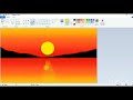 SUN SET MS PAINT DRAWING