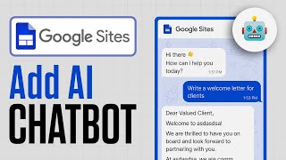 How To Add AI Chatbot to Google Sites Super Fast!