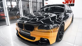 Bmw 5 Serisi Sarı Siyah Renkli Kaplama | Merter Garage