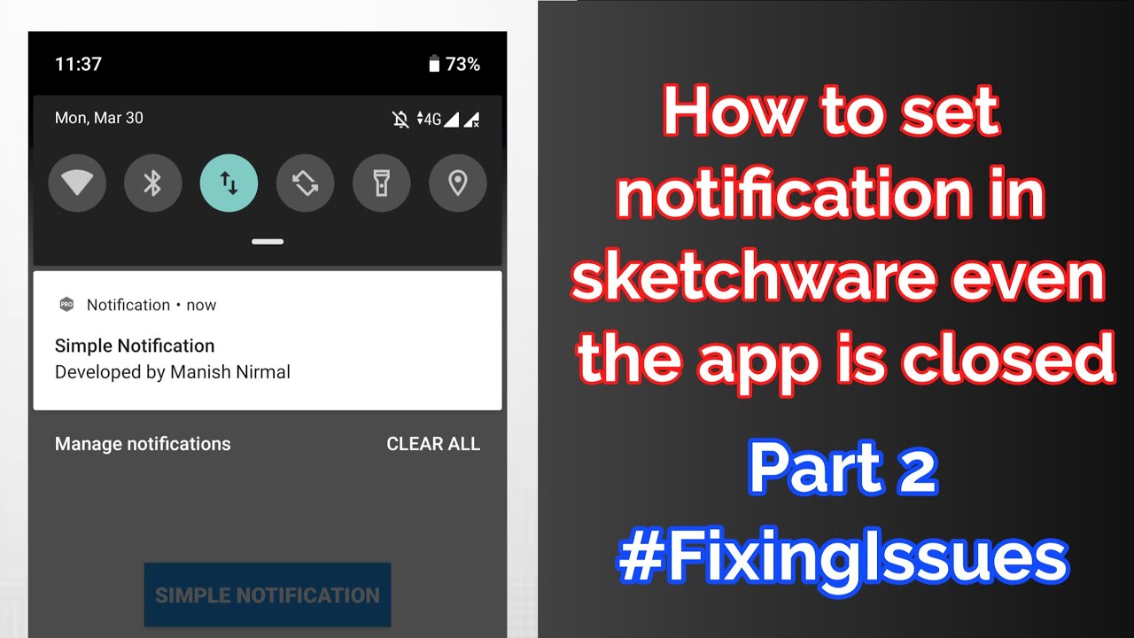 App Closed Notification Sketchware || Realtime Notifications Background Service Part 2 