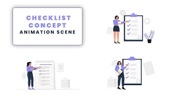 Checklist Concept 2d Flat Character Animation Scene
