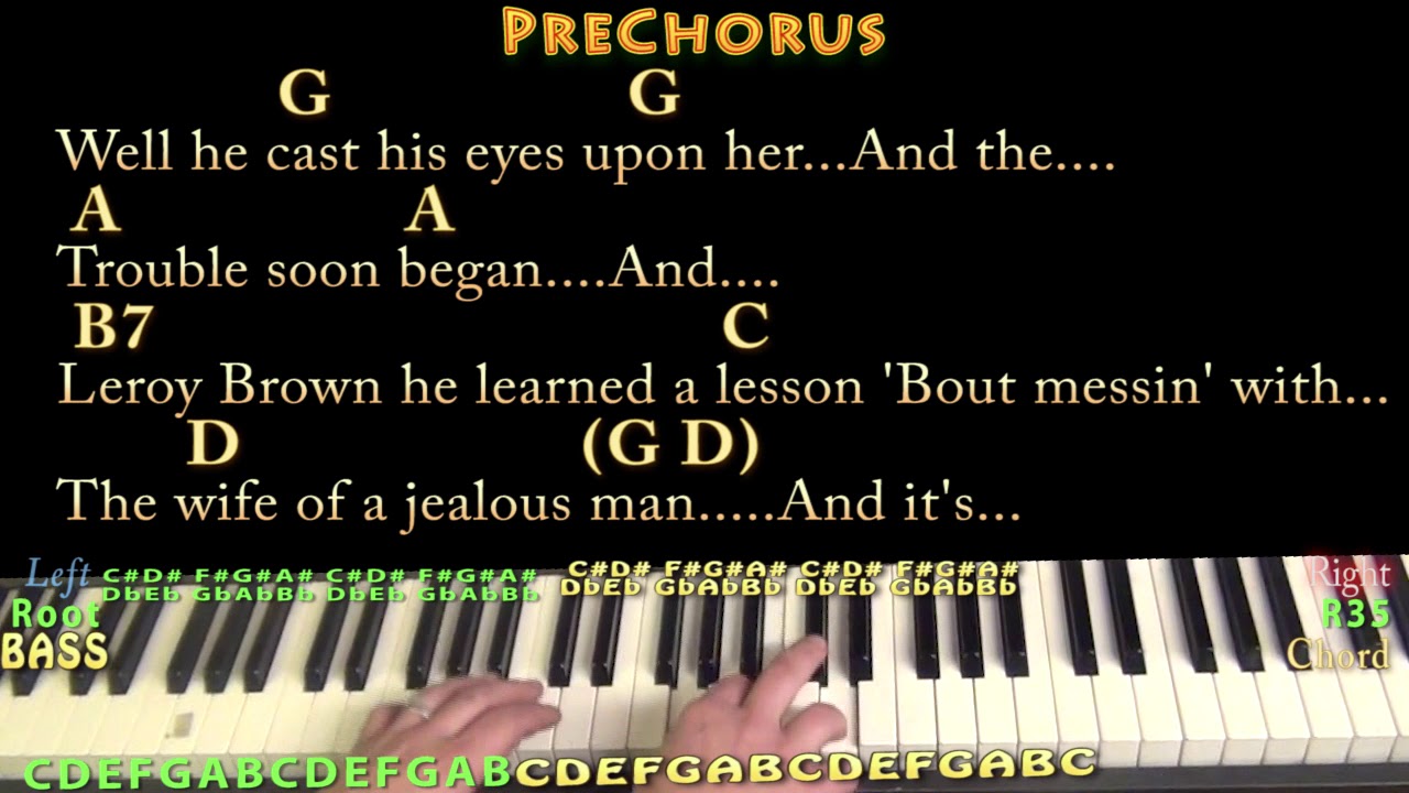 Bad Bad Leroy Brown Jim Croce Piano Cover Lesson With Chords Lyrics Bad bad leroy brown jim croce piano cover lesson with chords lyrics