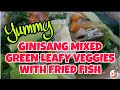 Mixed green leafy vegetables with fried fish licupsimplekitchen