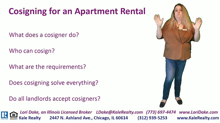 What are the requirements for a cosigner for an apartment