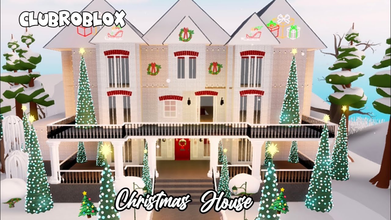 BUILDING ️💚a CHRISTMAS🎄🏠house in club roblox pt.1 - YouTube