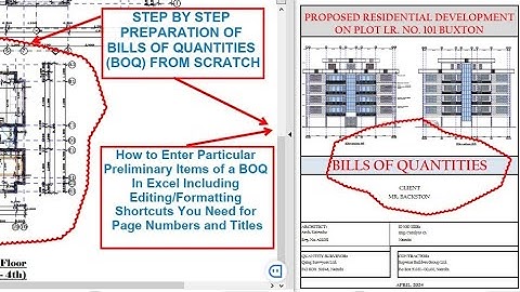 PARTICULAR PRELIMINARIES. E03 //BILL OF QUANTITIES IN CONSTRUCTION USING EXCEL SHORTCUTS