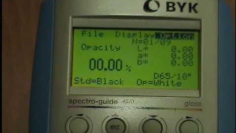 Using the Color System and Index Options on Your BYK-Gardner spectro-guide