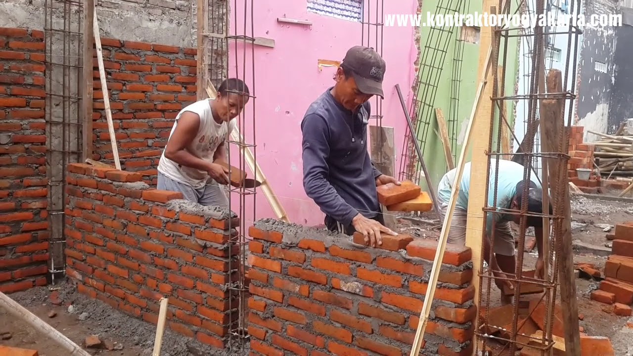 PEMASANGAN BATA MERAH DINDING RUMAH project karanggayam 