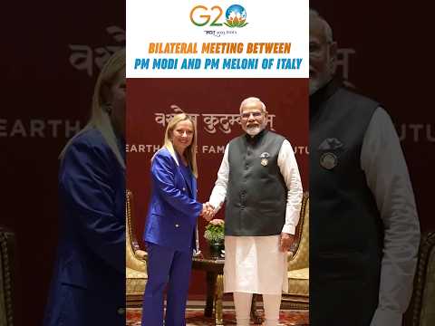 G20 Summit Delhi: Bilateral meeting between PM Modi and PM Meloni of Italy at Bharat Mandapam