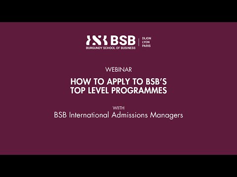 How to apply to BSB’s top level programmes