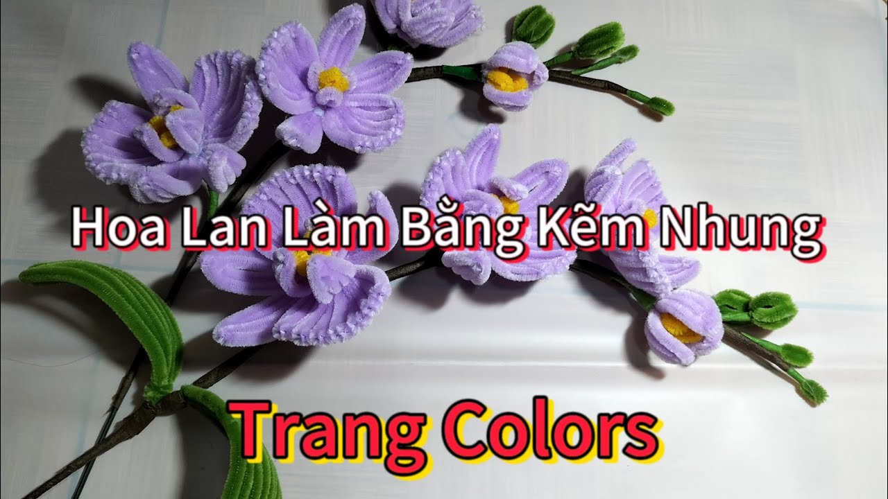 Cách làm hoa lan từ kẽm nhung /How to make orchids from velvet zinc 