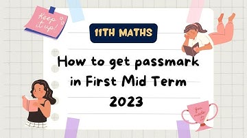 How to get Pass Mark in 11th Maths First Mid Term 2023 | #11thmaths | #11thmathsintamil