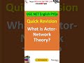 What is Actor-Network Theory (ANT)? | Key Concepts &amp; UGC NET English PYQs