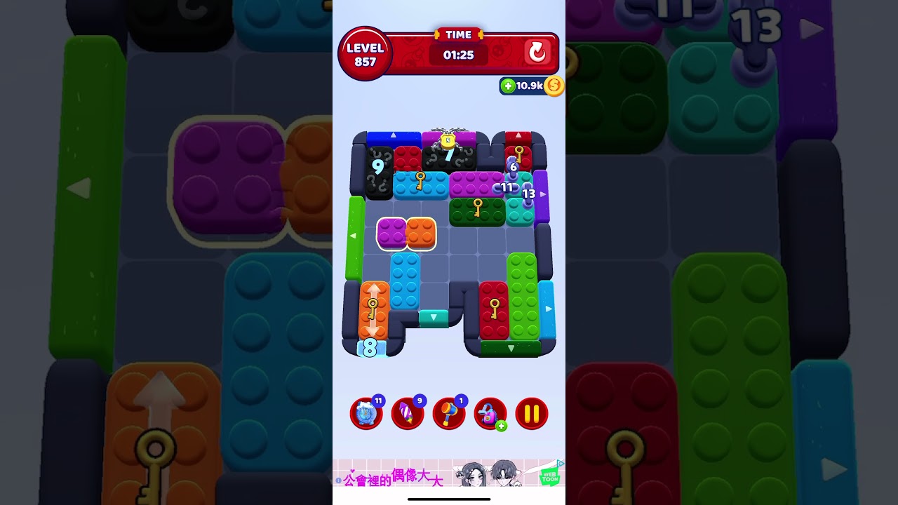 Color Block Jam Level 857 solution #games #gaming #gameplay