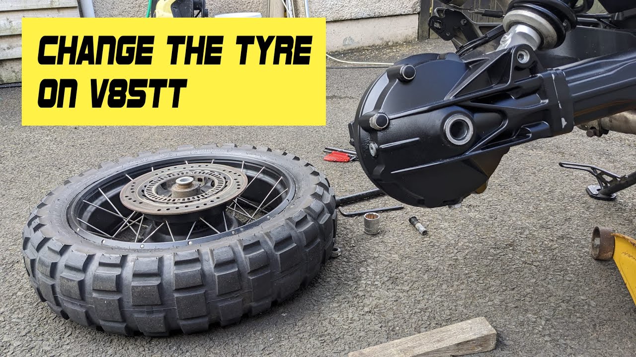 СНЯТЬ ЗАДНЕЕ КОЛЕСО С V85TT — НОВАЯ ШИНА