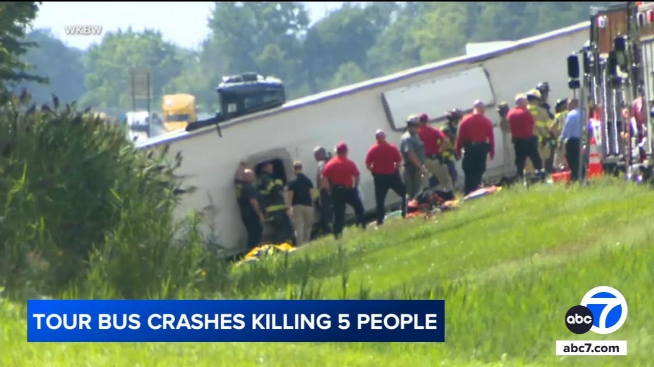 5 people killed after tour bus crashes in Upstate New York - YouTube
