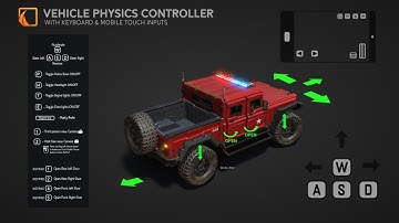 Armor Police Vehicle Physics Controller script game asset for Unity