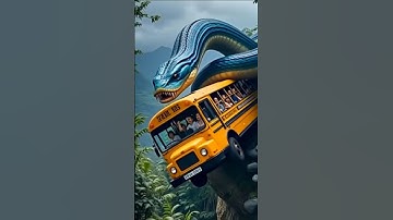 AI Travel Discovery | Python attacking Bus | Amazon Jungle #shorts #nature #art