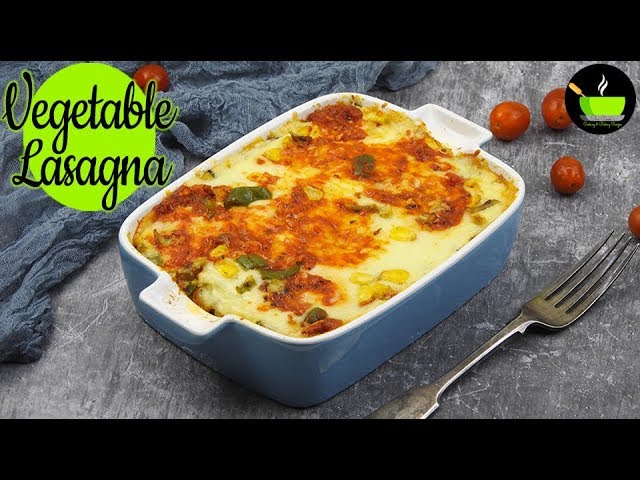 Vegetable Lasagna Without Oven | Homemade  | Easy Bread Lasagne | How To Make Vegetable Lasagna | She Cooks