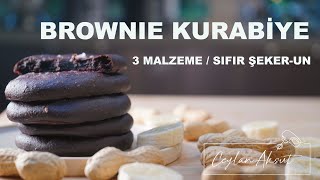 Brownie Kurabiye 3 Malzeme - Şekersiz- Unsuz