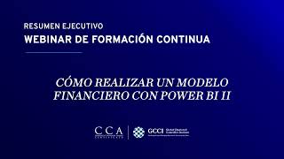 Webinar live | Cómo realizar un modelo financiero con Power BI (sesión 2)