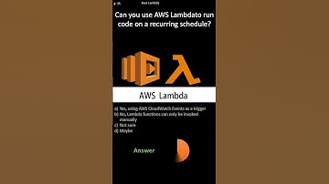 AWS Lambda | Can you use AWS Lambdato run code on a recurring schedule?