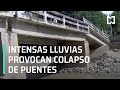 Colapsan puentes en Puebla por fuertes lluvias - Por las Mañanas