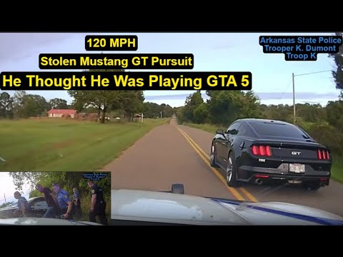 Mustang 5.0 (Stolen) Takes On The Mighty Arkansas State Police| Guess What Happens.... #gta GTA5