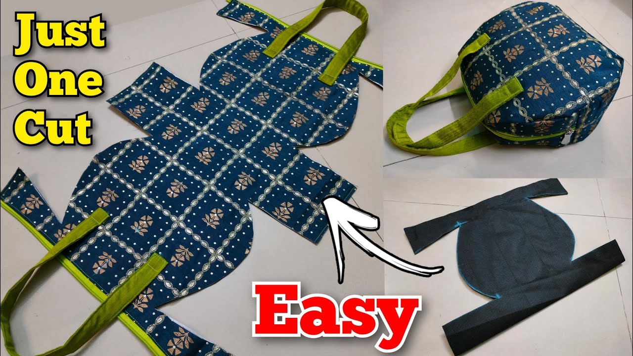 Single cut and bag is ready / Ladies handbag cutting and stitching