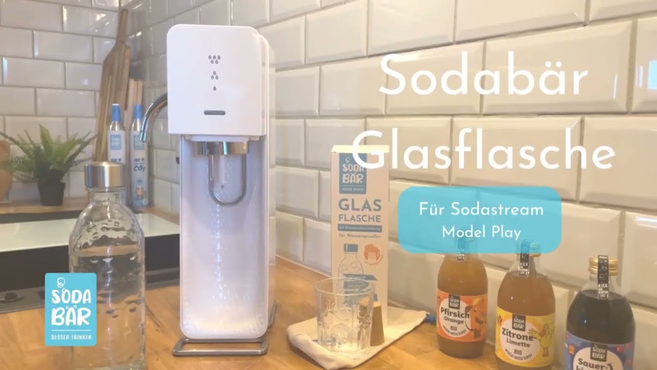 SODABÄR Glasflasche für Sodastream Play