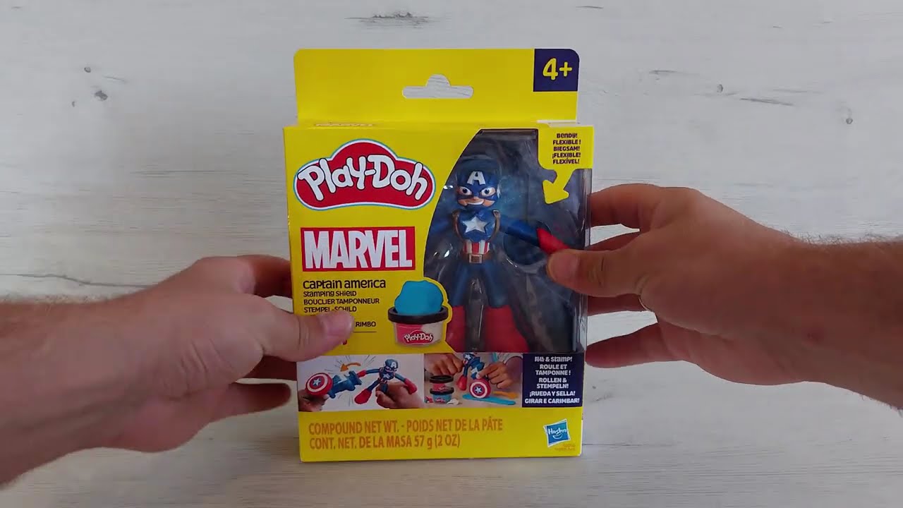 ASMR Toy Unboxing | Marvel Captain America Play Doh | No Talking & Review