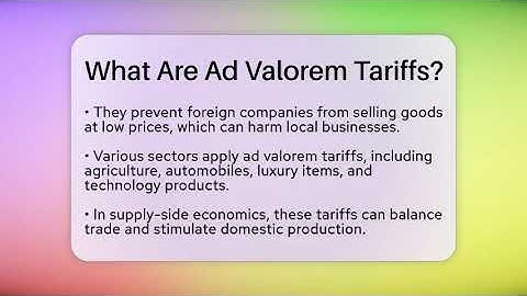 What Are Ad Valorem Tariffs? - The Right Politics