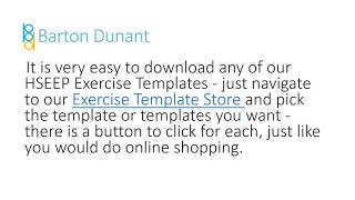 Barton Dunant - HSEEP Exercise Templates: An Introduction