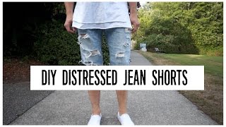 Showing you how to turn your dad's old jeans into high fashion
distressed jean shorts! instagram nicholasdueck snapchat nickdueck