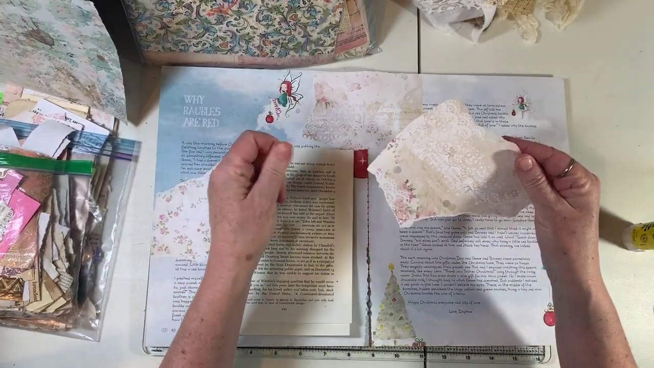 Craft with Me - Collaged Double Journal Cards - YouTube