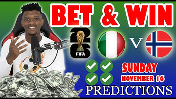 Football Prediction Today 16-11-2025 |  Betting tips Today  | Safe Investments