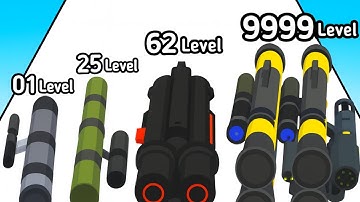 Rockets Stack Run 2025 – Max Level Rocket Guns Upgrade Gameplay